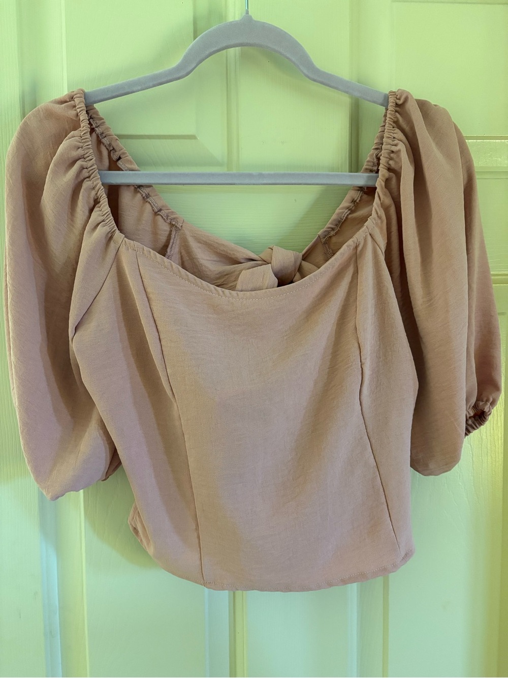 Altar'd State Size Large Blush Pink Blouse with Smocked Back